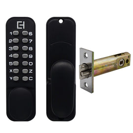 Elements Digital Lock -Mechanical Keypad (Tubular Lock) -Black