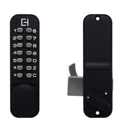 Elements Digital Lock -Mechanical Keypad (Sliding Door Lock) -Black