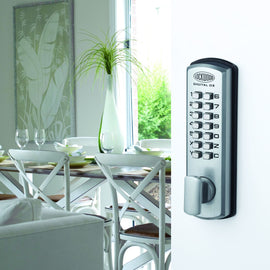 Lockwood DX Digital Keypad with 002 Deadlatch with Knob DP Satin Chrome