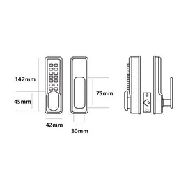 Borg BL2001SC Light Internal Residential Security Product Digital Locks