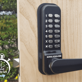 BORG DIGITAL LOCK M/GRADE PRO BLK 4401 LEVER/LEVER ECP