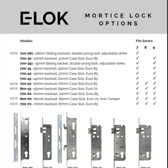 E lok Mortice lock Bodies