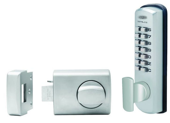 Lockwood DX Digital Keypad with 002 Deadlatch with Knob DP Satin Chrome